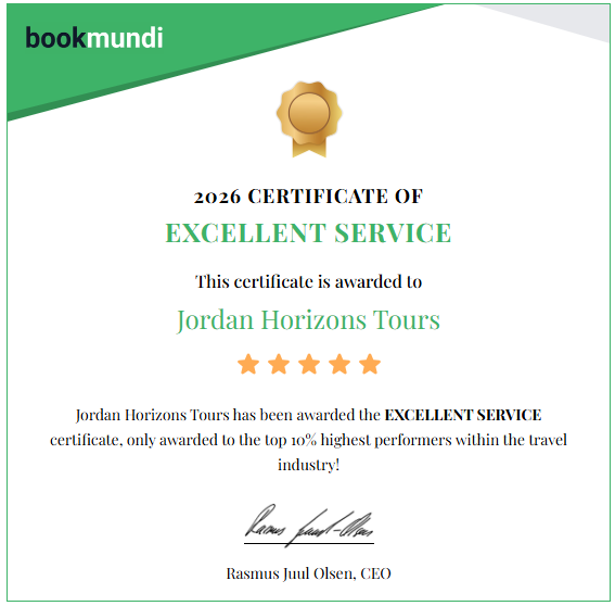 Bookmundi Certificate of Excellent Service